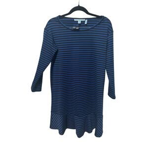 Draper James Black and Blue Trumpet Style Dress XS